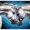Collection D'Art Tapestry Canvas 40X50 White Horses -Cheap Knitting Needles Store da10400 rgk0hfoj.snh
