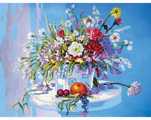 Collection D'Art Tapestry Canvas 40X50 Floral Arrangement 3 Collection D'Art Tapestry Canvas 40X50 Floral Arrangement