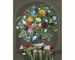Collection D'Art Tapestry Canvas 40X50 Large Floral Arrangement