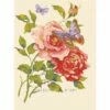 Collection D'Art Tapestry Canvas 40X50 Rose & Butterfly