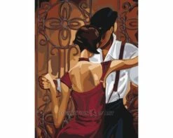 Collection D'Art Tapestry Canvas 40X50 Dancing Couple