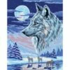 Collection D'Art Tapestry Canvas 50X60 Wolves & Moon -Cheap Knitting Needles Store da11408 vkmn25lt.3xq
