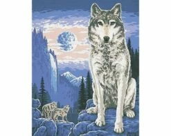 Collection D'Art Tapestry Canvas 50X60 Wolf