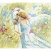 Collection D'Art Tapestry Canvas 50X60 Girl(In White) & Horse -Cheap Knitting Needles Store da11462 xm05hvtx.4tl