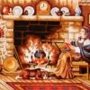 Collection D'Art Tapestry Canvas 50X60 Warm By The Fire -Cheap Knitting Needles Store da11508 dtbnh4tb.cib