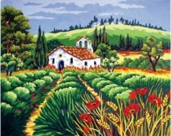 Collection D'Art Tapestry Canvas 50X60 Brick Cottage