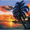 Collection D'Art Tapestry Canvas 50X60 Sunset On Lagoon -Cheap Knitting Needles Store da11572 rzss2iin.l3j