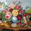 Collection D'Art Tapestry Canvas 50X60 A Vase Of Roses