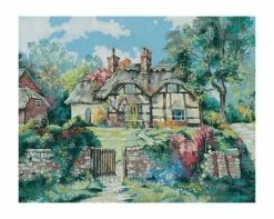 Collection D'Art Tapestry Canvas 50X60 Ginger Cottage
