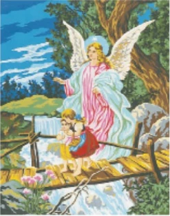 Collection D'Art Tapestry Canvas 50X60 Guardian Angel