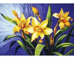 Collection D'Art Tapestry Canvas 50X80 Daffodils