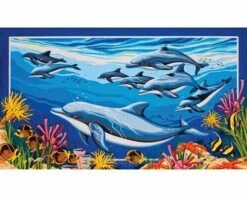 Collection D'Art Tapestry Canvas 60X80 Dolphins