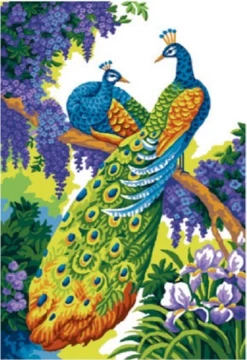 Collection D'Art Tapestry Canvas 60X80 Peacocks