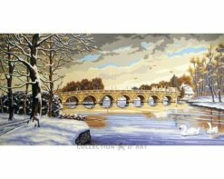 Collection D'Art Tapestry Canvas 60X110 Bridge In Winter