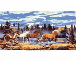 Collection D'Art Tapestry Canvas 60X110 Horses