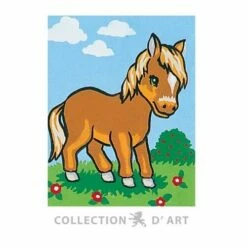 Collection D'Art Tapestry Canvas 20X25 Brown Donkey