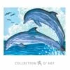 Collection D'Art Tapestry Canvas 20X25 Two Dolphins Jumping -Cheap Knitting Needles Store da3092 nnitwecc.lpi