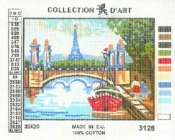 Collection D'Art Tapestry Canvas 20X25 Eifel Tower