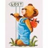 Collection D'Art Tapestry Canvas 20X25 Lost Bear -Cheap Knitting Needles Store da3177 cgay2erf.g0y