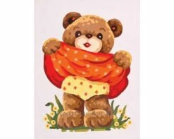 Collection D'Art Tapestry Canvas 20X25 Little Girl Bear