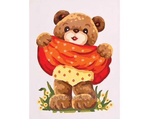 Collection D'Art Tapestry Canvas 20X25 Little Girl Bear 3 Collection D'Art Tapestry Canvas 20X25 Little Girl Bear