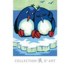Collection D'Art Tapestry Canvas 20X25 Penguins