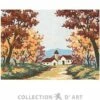 Collection D'Art Tapestry Canvas 20X25 Autumn Church -Cheap Knitting Needles Store da3214 krohajw3.51q