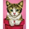 Collection D'Art Tapestry Canvas 20X25 Kitten In Pot -Cheap Knitting Needles Store da3268 uzqjefzq.hnm