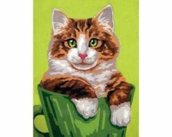 Collection D'Art Tapestry Canvas 20X25 Tabby Cat
