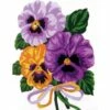 Collection D'Art Tapestry Canvas 20X25 Pansies -Cheap Knitting Needles Store da3287 z00hr0nc.ca1