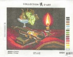 Collection D'Art Tapestry Canvas 30X40 Violin/Candle/Fruit