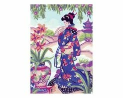 Collection D'Art Tapestry Canvas 30X40 Japanese Lady