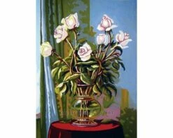 Collection D'Art Tapestry Canvas 30X40 Roses In Vase
