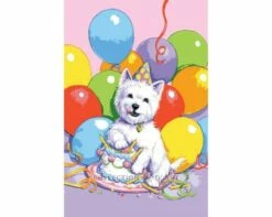 Collection D'Art Tapestry Canvas 30X40 Party Dog
