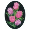 Collection D'Art Tapestry Canvas 25X30 Black/Tulips -Cheap Knitting Needles Store da7012 dexeey4j.m51