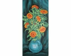 Collection D'Art Tapestry Canvas 30X60 Orange Roses