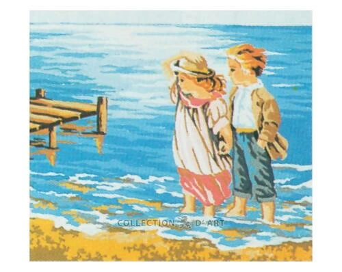 Collection D'Art Tapestry Canvas 20X30 Children Paddling 3 Collection D'Art Tapestry Canvas 20X30 Children Paddling