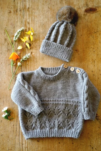 Lisa F BC123 - Lottie Sweater & Hat - Knitting Pattern / Kit 5 Lisa F BC123 - Lottie Sweater & Hat - Knitting Pattern / Kit - Image 3