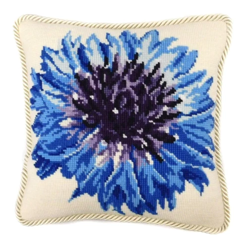 Elizabeth Bradley Tapestry Kit - Mountain Cornflower - Winter White 3 Elizabeth Bradley Tapestry Kit - Mountain Cornflower - Winter White