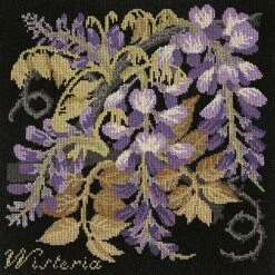 Elizabeth Bradley Tapestry Kit - The Wisteria (Black Background Wool)