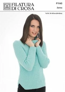Filatura Di Crosa Filatura Dia Crosa F1143 Sweater With Shaped Side Slit