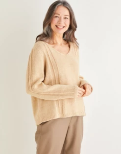 Sirdar 10173 - V-Neck Stripe Sweater