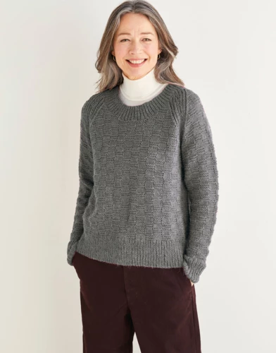 Sirdar 10178 - Checked Raglan Sweater 8 Sirdar 10178 - Checked Raglan Sweater - Image 6