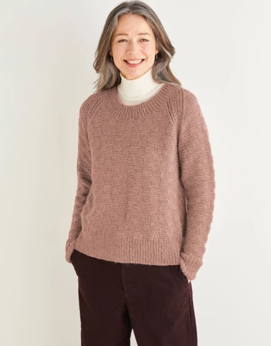 Sirdar 10178 - Checked Raglan Sweater 6 Sirdar 10178 - Checked Raglan Sweater - Image 4