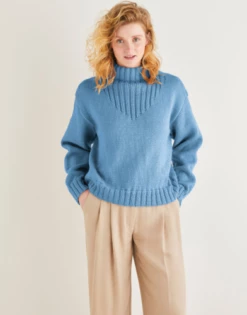 Sirdar 10169 Funnel Neck Rib Detail - Knitting Pattern -Cheap Knitting Needles Store image 2023 07 19t102 rjzurtyb.yya