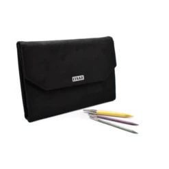 Lykke Colour 5" Interchangeable Circular Needle Set - Black Vegan Suede -Cheap Knitting Needles Store k lykke cl ic set bl z4ohn05x.5t5