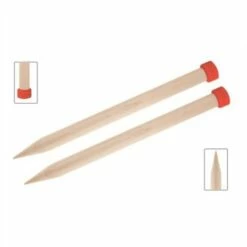 Knitpro Basix Birch Wood, Single Pointed Needles - 35cm (Jumbo)