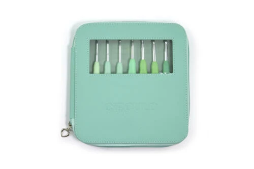 Circulo Tpr Soft Handle Crochet Hook Set (Mint) 3 Circulo Tpr Soft Handle Crochet Hook Set (Mint)