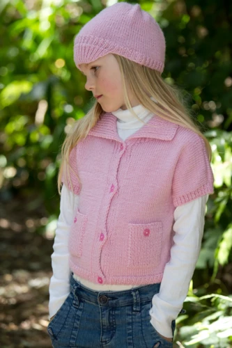 Lisa F LC11 - Nicola Vest & Hat - Knitting Pattern / Kit 3 Lisa F LC11 - Nicola Vest & Hat - Knitting Pattern / Kit