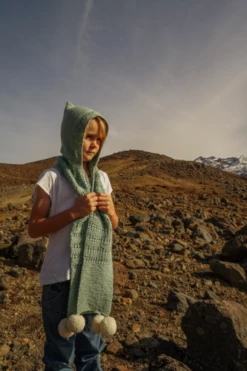 Lisa F LC32 - Chloe Hooded Scarf - Knitting Pattern